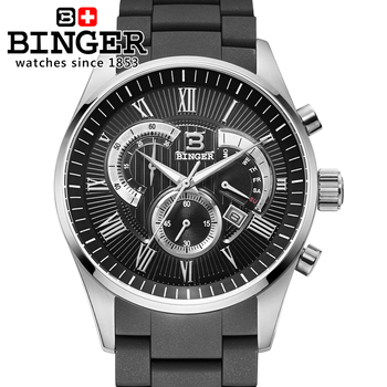 Лучший бренд бингер 2015 новая военная часы свободного покроя кварцевые наручные часы класса люкс хронограф и 24 ч. функция мужчины спортивные часы