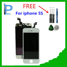 White for iphone 5s lcd assembly frame with touch screen replacement for apple iphone 5s mobile
