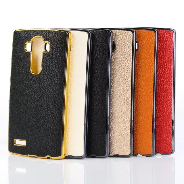 New Litchi Pattern Fashion Case for LG G4 PU Plastic Case Cellphone Cover