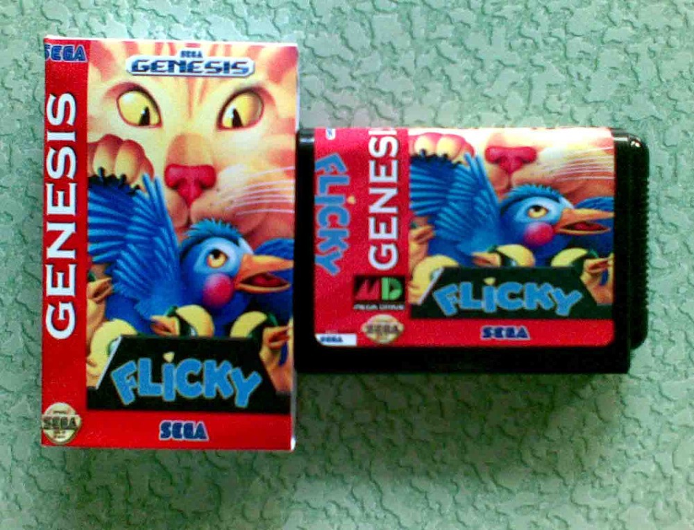 Купить flicky игровой картридж 16 бит md карточная игра с бумажной ...