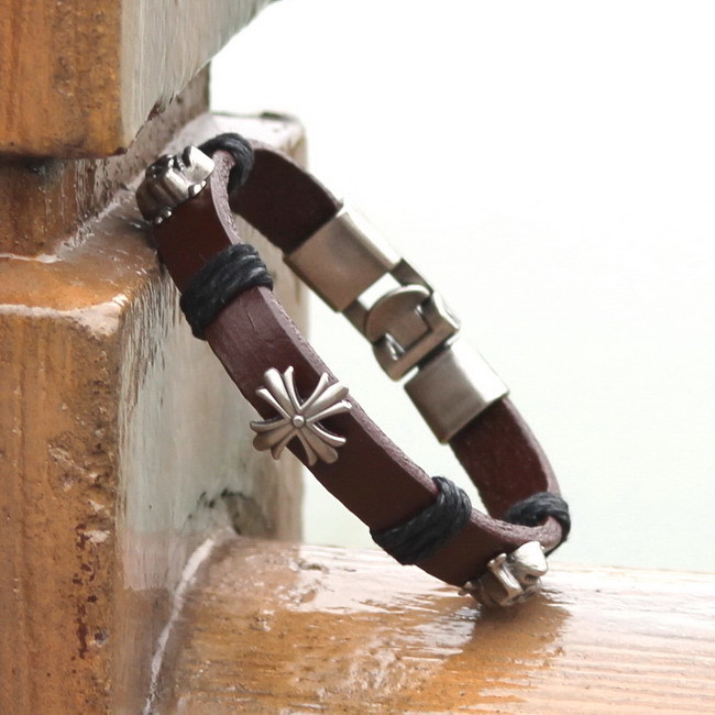 Shopkeeper Recommend New Style 2015 Latest Popular Leather Bracelet Men Black Retro Charm Bracelet Free Shipping