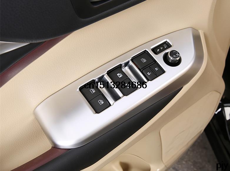 High quality 4 pcs ABS chrome 2015 Toyota Highlander accessories glass elevator decoration armrest decoration