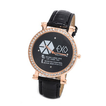 2015 Luxury Elegant EXO Women Watch Stainless steel Famous Brand Leather Wristwatch Fashion Ladies Dress Watch relogio masculino