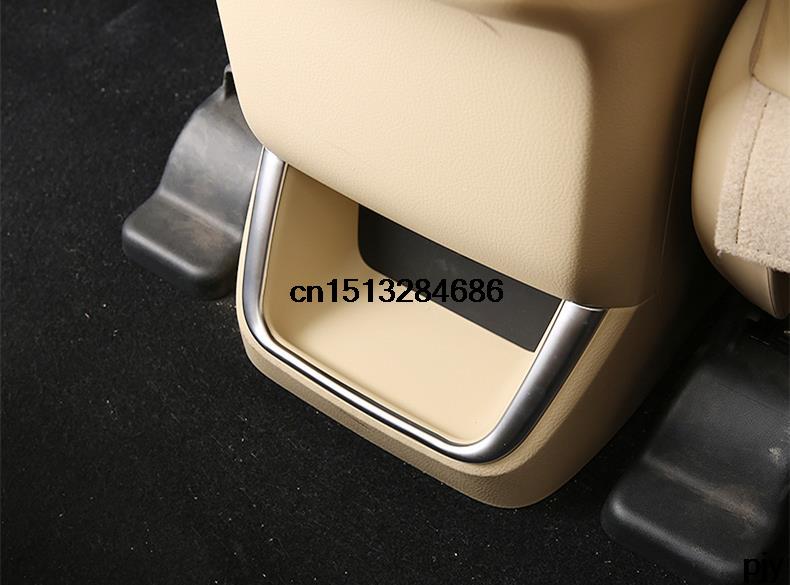 High quality ABS Chrome Decoration Rear armrest outlet sequins for2015 Toyota Highlander accessories