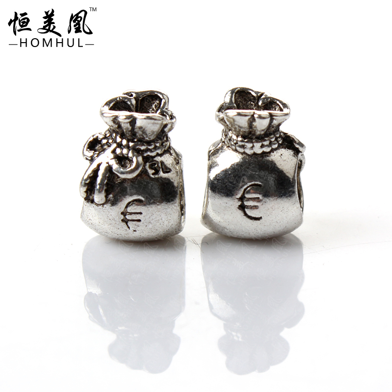 Free Shipping 925 Silver Wallet alloy Beads European Beads Fits Silver Charm pandora Bracelets necklaces pendants