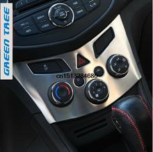 High quality Car Air conditioning adjustment control panel Stainless steel decoration trim for Chevrolet Trax 2014