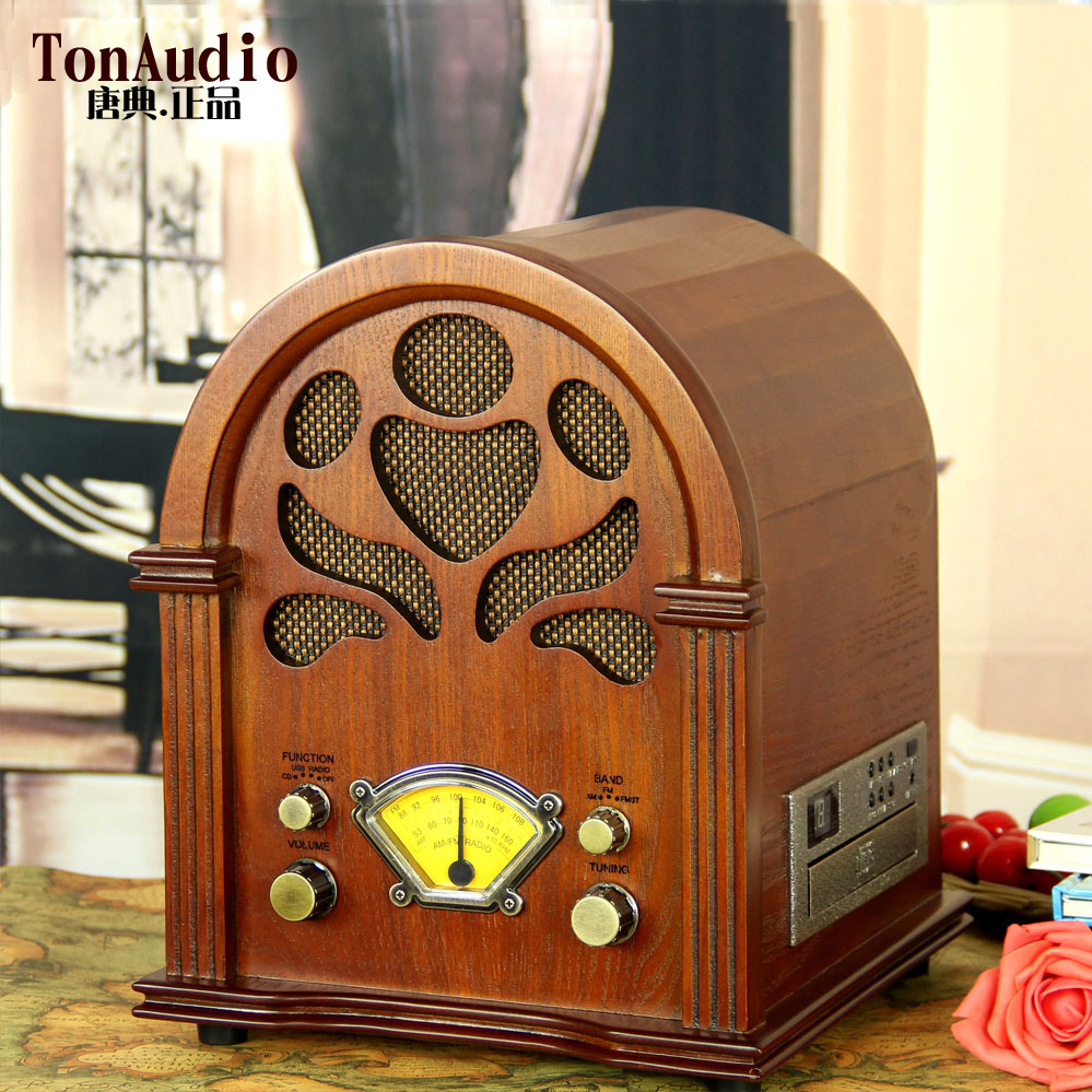 Old radio vintage radio classical full antique wool desktop radio