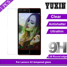0.26mm Tempered Glass Film for Lenovo Vibe X2 Arc Edge High Transparent Screen Protector Film with Clean Tools