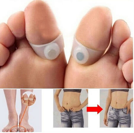 magnet lose weight new technology healthy slim loss toe ring sticker silicon foot massage feet free