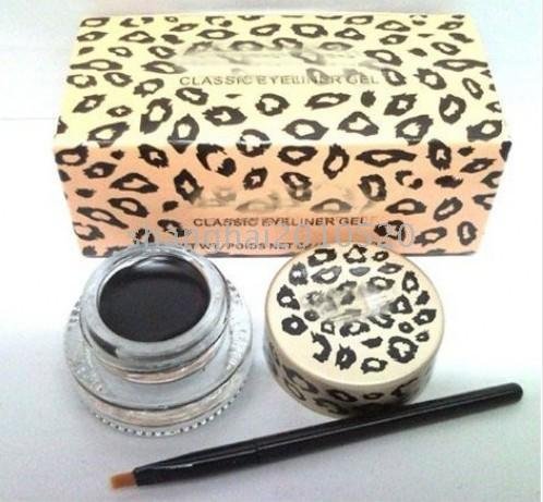 price! 5G Black Eyeliner Waterproof Gel Liner+Free brush (24 pcs/lot) Free Gift!!! Surprise(China (Mainland))
