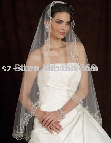 Simple Long Bridal wedding veil sl47