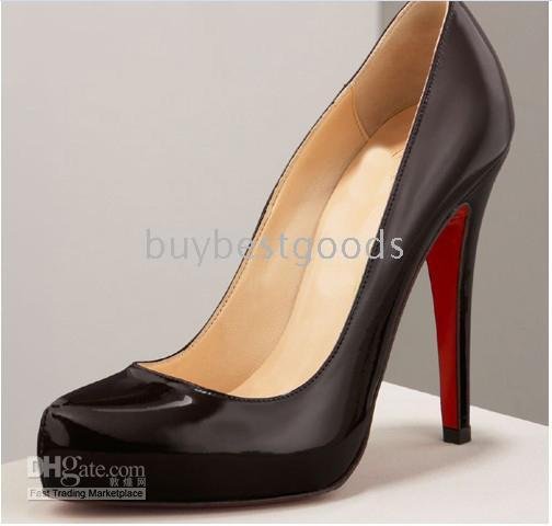 heels size 35 41 Women's Fashion Red sole high heels dress shoes black ...
