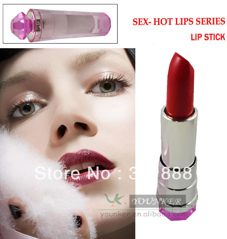 Free ShippingSexhot lips series 6 Color BoxRed lipstick