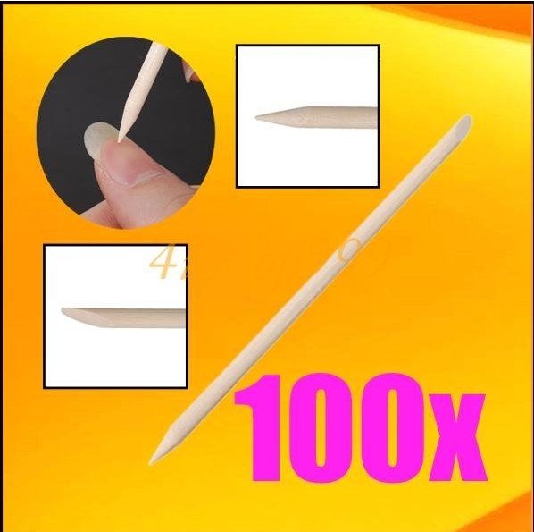 wholesale .100pcs/set 11.5cm orange wood stick nail tool(China (Mainland