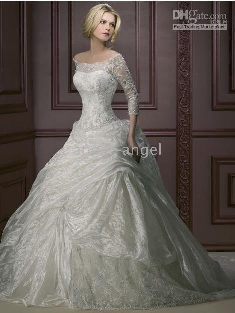 LongSleeve wedding Dress Brand New Women's Wedding Gown Bridesmaid Dress