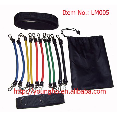 13 piece latex leg resistance bands for yoga workout exercise band workout 