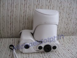 Brand New Ever Ready Imitation Leather Camera Case Bag for Sony NEX-5 NEX-5C NEX5C--White, Free shipping!(China (Mainland))
