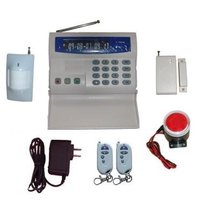 Free shipping LCD wireless GSM alarm system for home or business use/ wireless alarm control panel