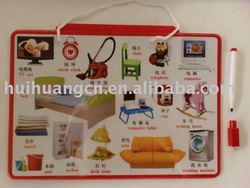 2010 New Children' writing board/Drawing board/learning card/(size21*29cm) double side printed X-8802 4sheets/SET(China (Mainland))