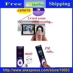 FREE SHIPPING 5th MP4 Player 8GB with Camera#Play MP4: MP3, WMV format#Play movies: AMV# Game function#E-book#ID3 Lyrics display(China (Mainland))