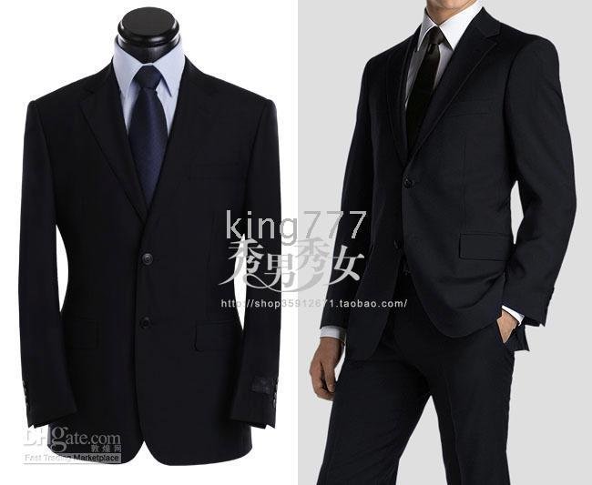 suits commercial suits vest shirt custommade size Black Mens Suits