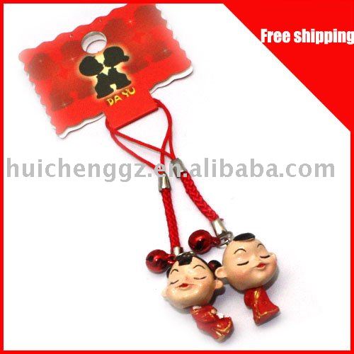 Wholesale wedding souvenirs cell phone chain 100pcs lot Free shipping