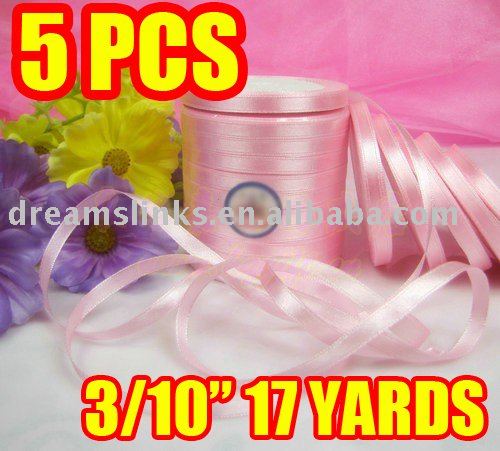 1PCS 17yards ROLL Pink Ribbon Wedding Decoration Christmas Ribbon 