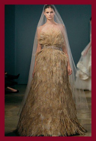 Peacock feather wedding dress Price