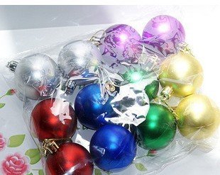 Freeshipping hotsale christmas decorations christmas ornament christmas color ball bunch(China (Mainland))