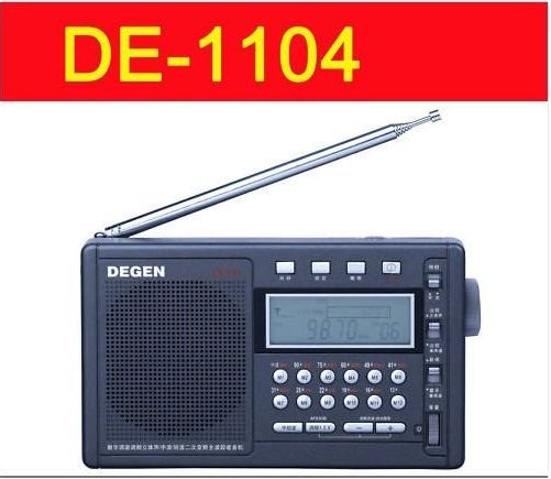 DEGEN DE1104 PLL Digital FM Stereo AM Shortwave Dual Conversion World Band Radio Receiver