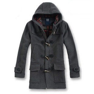 Wholesale-Big Fashion Mens Wool Trench Coat Winter Jacket Overcoat