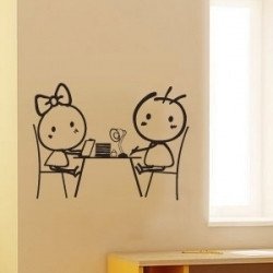 Cute fashion creative home DIY Wall Stickers - 619 black study(China (Mainland))