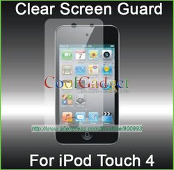 for ipod touch 4 4th gen LCD protective Screen Film Guard protector without retail package 1000pcs DHL free shipping MSP032(China (Mainland))
