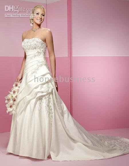 Garden Glamour Cherry Blossom Straps Wedding Dresses 35421