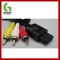 wholesale 10pcs/lot AV CABLE FOR NINTENDO N 64 N64 Game Video system+ free shipping
