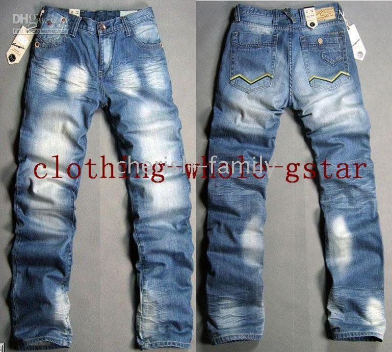 Clothes Size W30-W38 EG#66 Wear white washing new Men's Straight Leg jeans trousers Denim(China (Mainland))