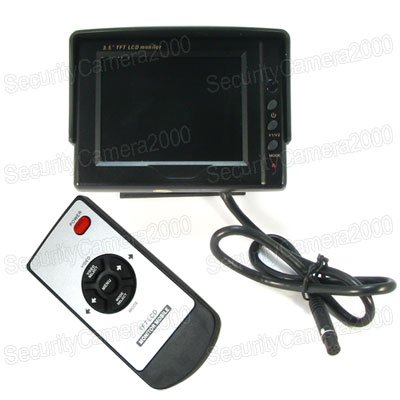 3.5 Inch Car Rear View LCD Video Camera Monitor 2 Video Input Free Shipping!!!(China (Mainland))