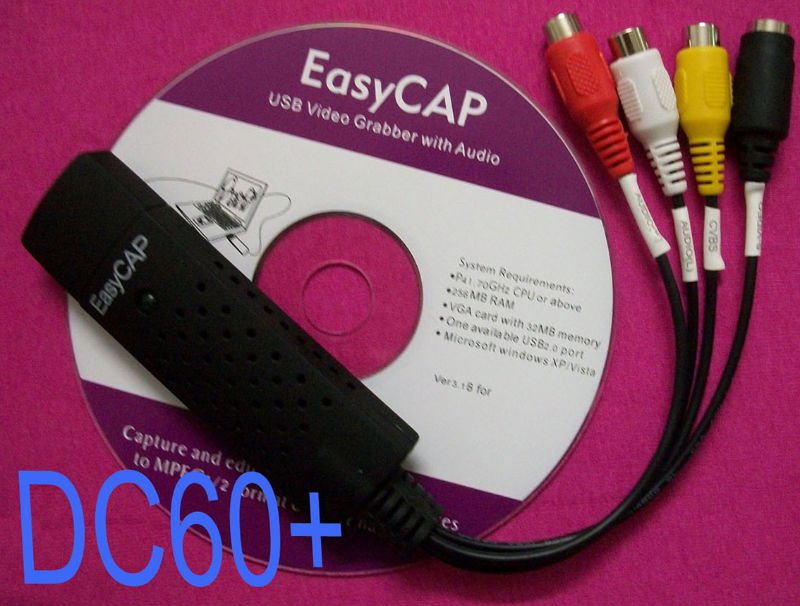 5 pezzi spedizione gratuita di acquisizione video easycap dc60+ v3.1b per Mac OS, xp, Vista in da su Aliexpress.com