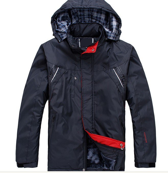 jacket men's rad blue colors zipper sport style down coats warm(China (Mainland))