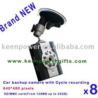 Free Shipping,DHL , 8pcs/lot  640*480 pixels  Car backup camera with Cycle recording,car black box,car driving recorder