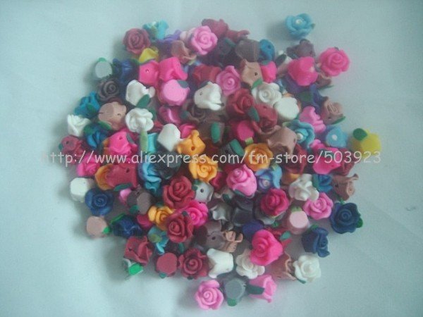 Free shipping new design beads polymer clay beads fit necklace bracelet wholesale and retail ( 100 PCS) ,RT012(China (Mainland))