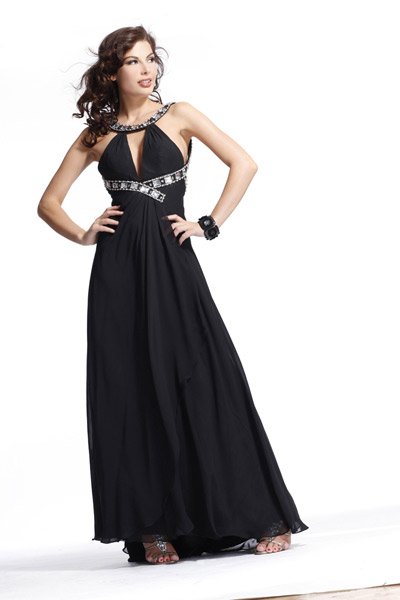 Free shipping! MOQ:1 piece, black evening gown, backless sexy prom gown, ladies dress S1019(China (Mainland))