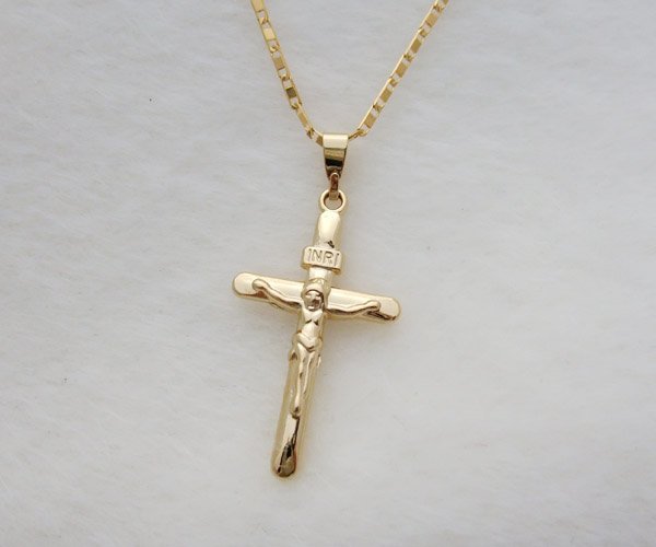 Shopping Promotional Cross Online 18k gold Gold  for Pendant  Gold necklace  Promotion cross pendant