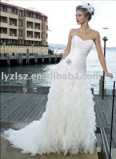 2011 new style HY20107 sweetheart neck beach wedding dress