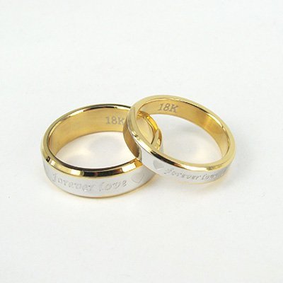 Korean Fashion Wholesale Free Shipping on 2pcs Free Shipping Wholesale Pair 925 Silver Gold Ring Fashion