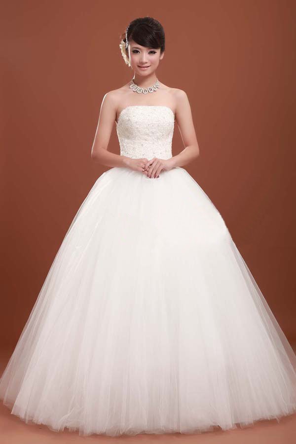  Princess line Wedding Gown Fairy Evening bridal dress Adjustable size