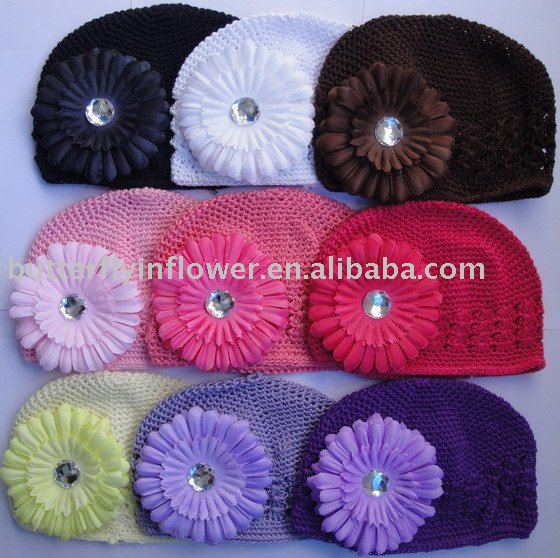 kufi hats with flower No MOQ ,fast delivery(China (Mainland))