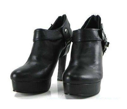 Fast shipping wholesale/retailladies Dress designer boots real leather Black GL001(China (Mainland))