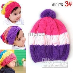 rainbow hats caps, baby hats Infant Hat Cap baby girl caps Child Toddler Hat Baby Toddler Girl(China (Mainland))