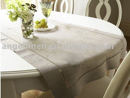 Pure with table hemstitch(China runner online  table ladder natural runners aournd  cheap  linen